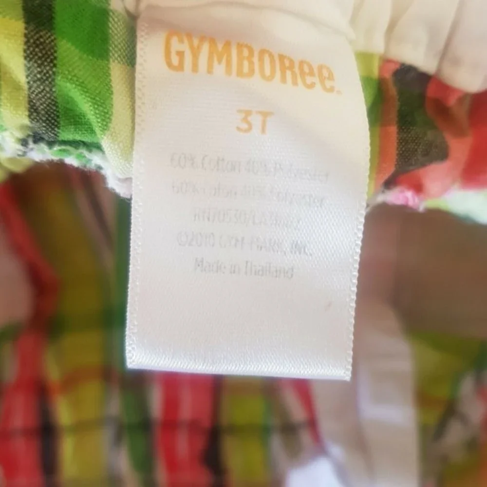 Gymboree Dress Plaid Halter Smocked  Vintage 2010 Preppy Colorful